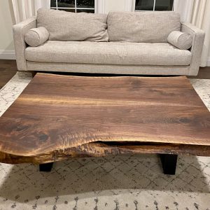 Custom Made Black Walnut Live Edge Table