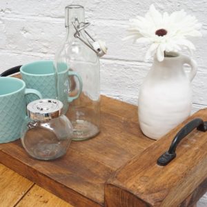 Rustic Solid Wood Serving Tray | Reclaimed Timber Style | Solid Wood Furniture