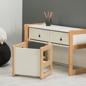 il_1000x1000.2807198863_bpgr.jpg MONTESSORI MULTIFUNCTIONAL FURNITURE set, Desk With 2 Drawers and one chair Baby registry item Gift for kids