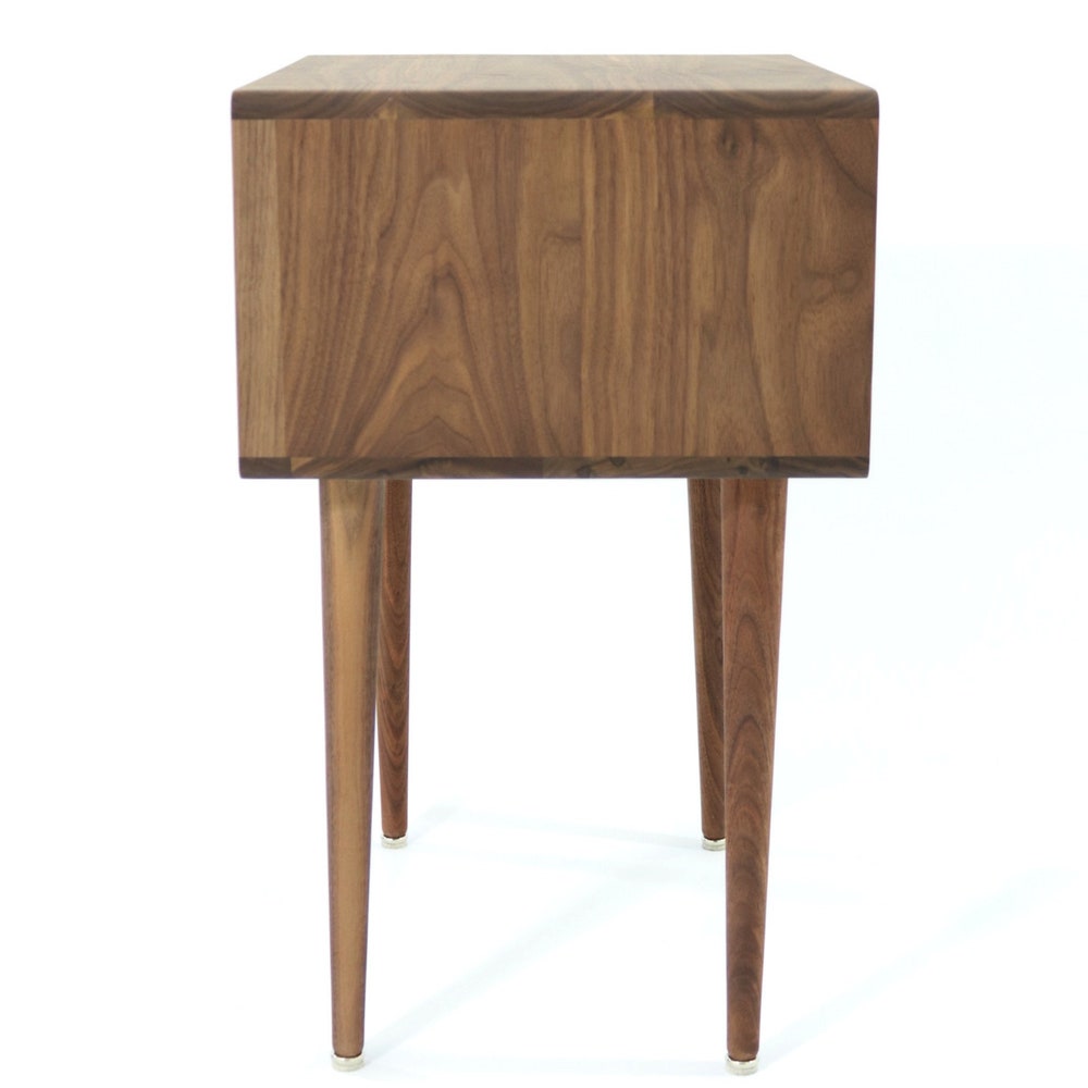 Nightstand, Bedside table, side table with two drawers in solid Walnut or Oak wood - Image 9