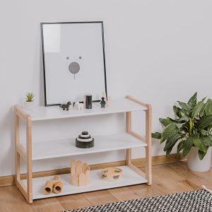 White MONTESSORI MINI Toy SHELF, Nursery Shelves, Birch Plywood Nursery Toddler Bookshelf Baby registry item Gift for kids