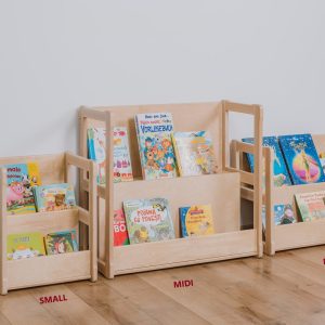 MIDI NURSERY BOOKSHELF, Tall Bookshelf, Midi Montessori Birch Plywood Modern Storage Bookshelf, Baby registry item