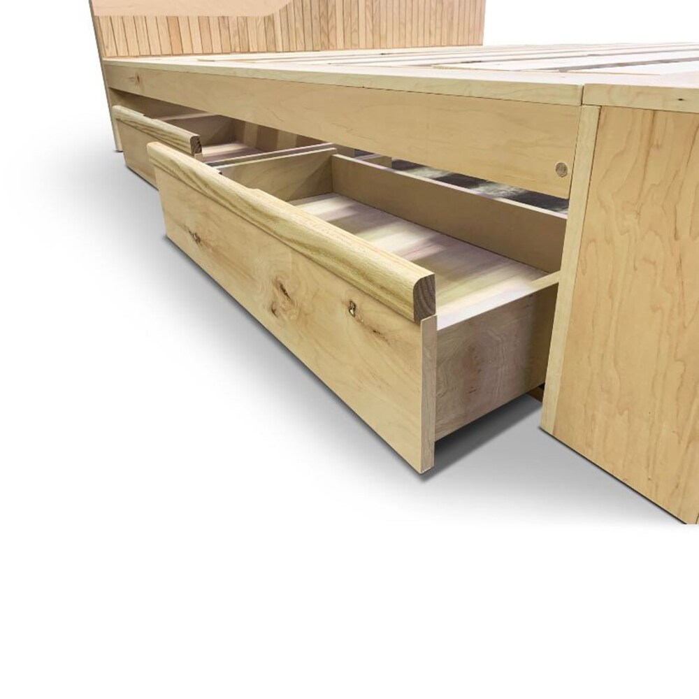 Custom Platform Bed Frame for Apartment Decor - "Eero" White Oak Wooden Bed Frame for Anniversary Gift - King Bed Frame Reclaimed Furniture - Image 6