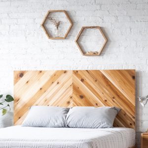 The Long Canyon Headboard - Natural Rustic Chevron - Organic - Handmade in USA