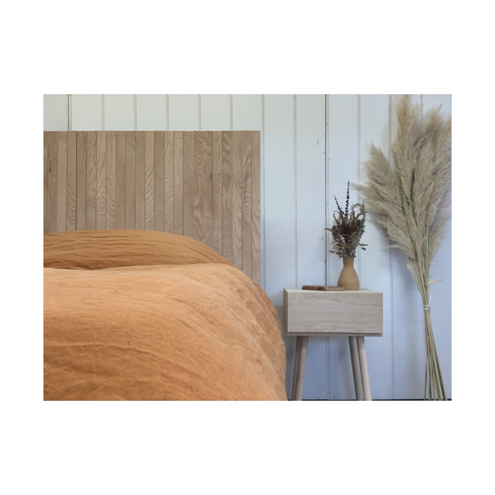 Custom Platform Bed Frame for Apartment Decor - "Eero" White Oak Wooden Bed Frame for Anniversary Gift - King Bed Frame Reclaimed Furniture - Image 8