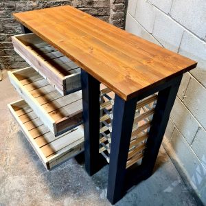 Rustic Kitchen island reclaimed Wood console table/tv stand/industrial/Sideboard/homedecor/wine rack/Furniture/drawers/butcher block/storage