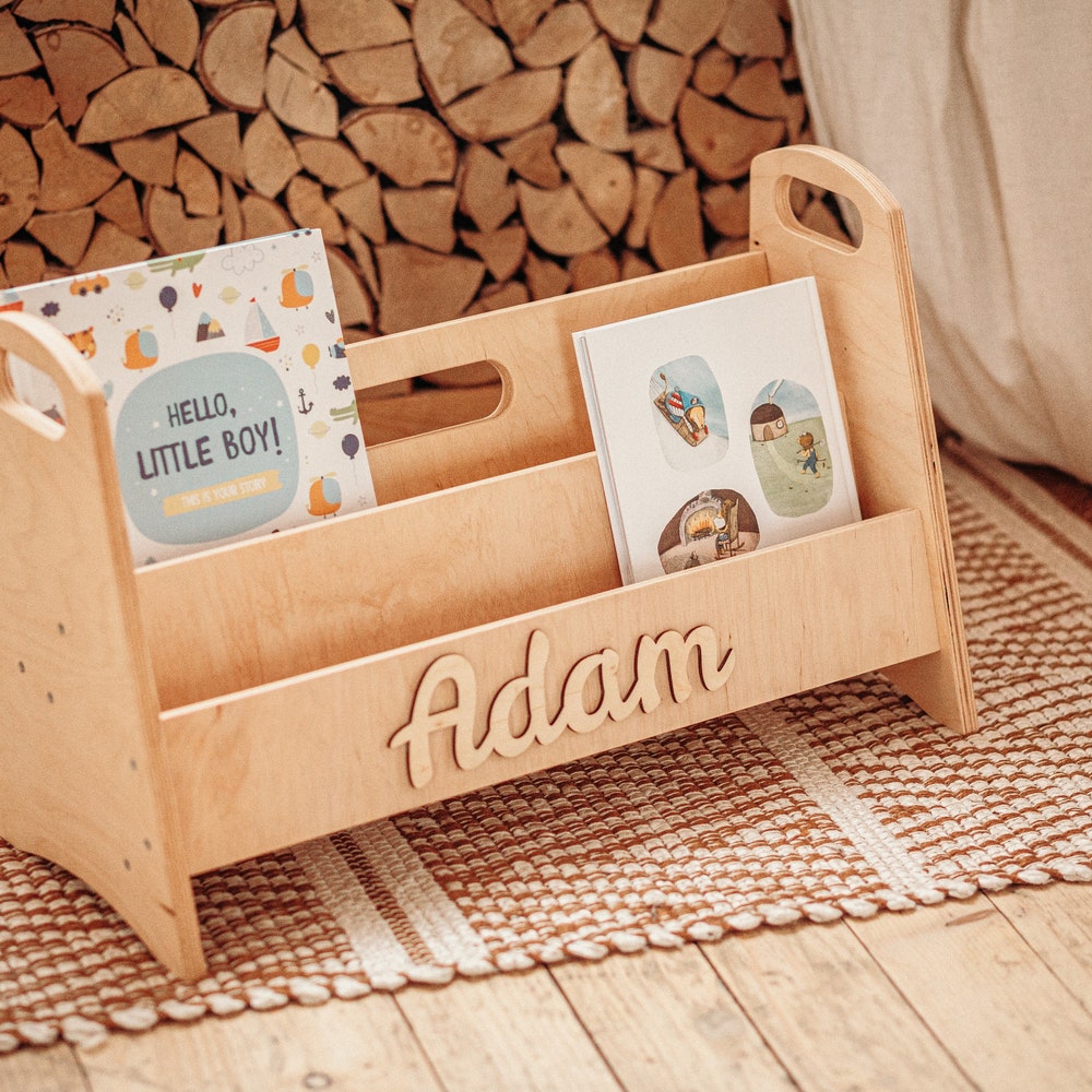 Montessori bookshelf - Montessori furniture, Wood Toddler Bookcase, Shelf for kids, Modern bookshelf, Nursery wood decor - Image 7