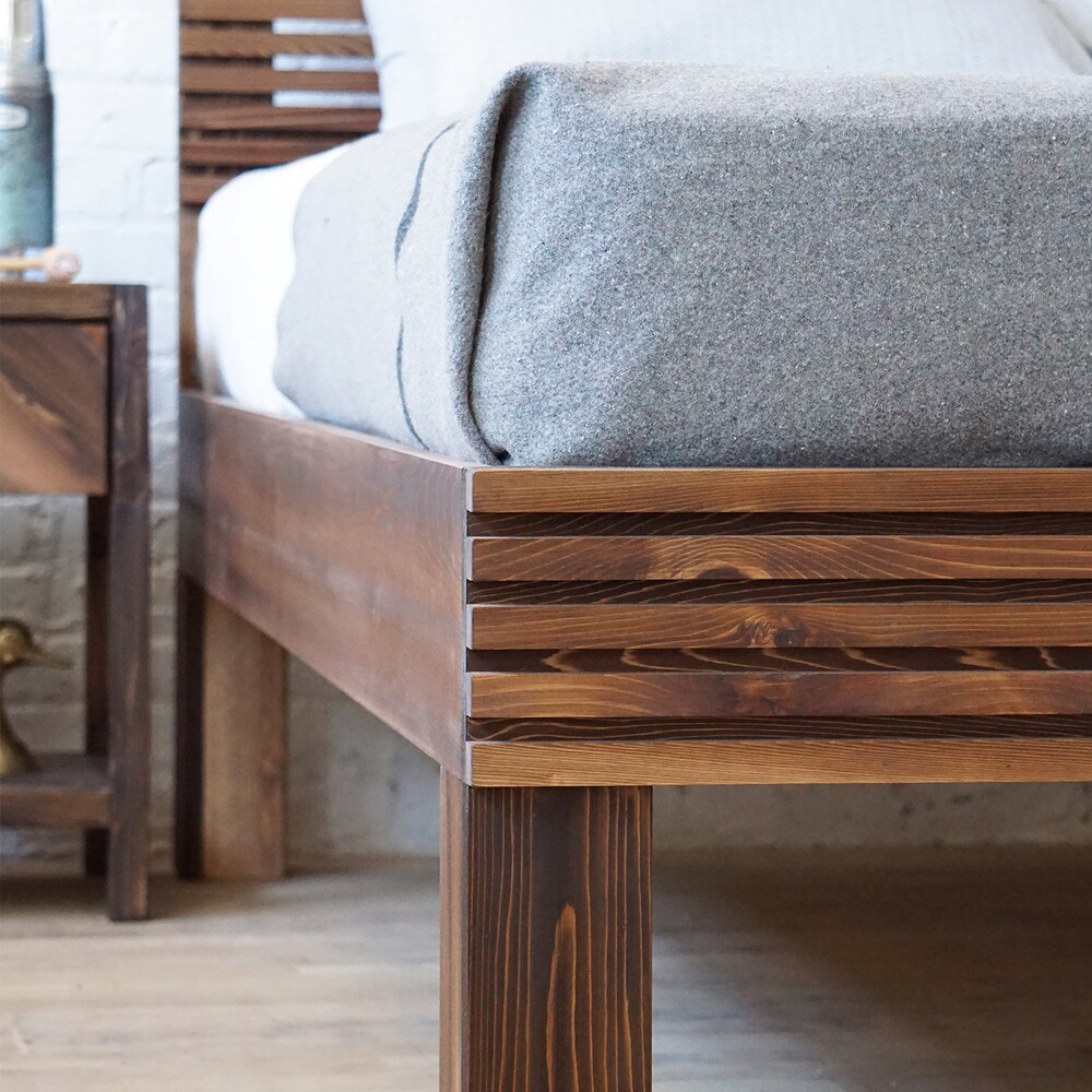 The Carolina Bed - Platform Bed and Headboard - Natural Solid Wood - Rustic Modern - Mid Century - Farmhouse - Organic - Handmade in USA - Image 2