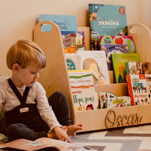Montessori bookshelf - Montessori furniture, Wood Toddler Bookcase, Shelf for kids, Modern bookshelf, Nursery wood decor