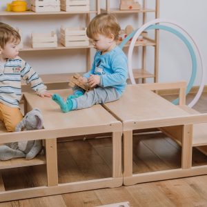 il_1000x1000.3065321432_6ccd.jpg Set of 2 Montessori bookshelf MIDI Climbing Gym Climbing ramp steps Baby registry item Gift for kids