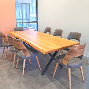 Solid Wood Farmhouse Dining Table - Rumelia , Handmade Wooden Table , Live Edge Table , Farm Dining Table , Vintage Kitchen Table