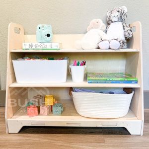 DISCOUNTED LUNA- Montessori Toy Shelf Toddler Toy Shelf Montessori Wooden Furniture Nursery Gift Wooden Toyshelf Toy Storage Toddler Gift