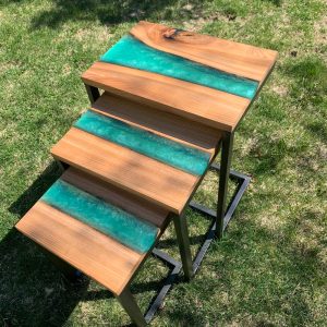 Premium Hardwood River Nesting Tables (set of 3)