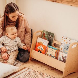 Nursery bookshelf - Montessori furniture Kids book storage Toddler bookcase Nursery wooden decor