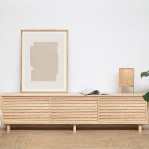 TV stand solid wood, Handmade - Mitjana