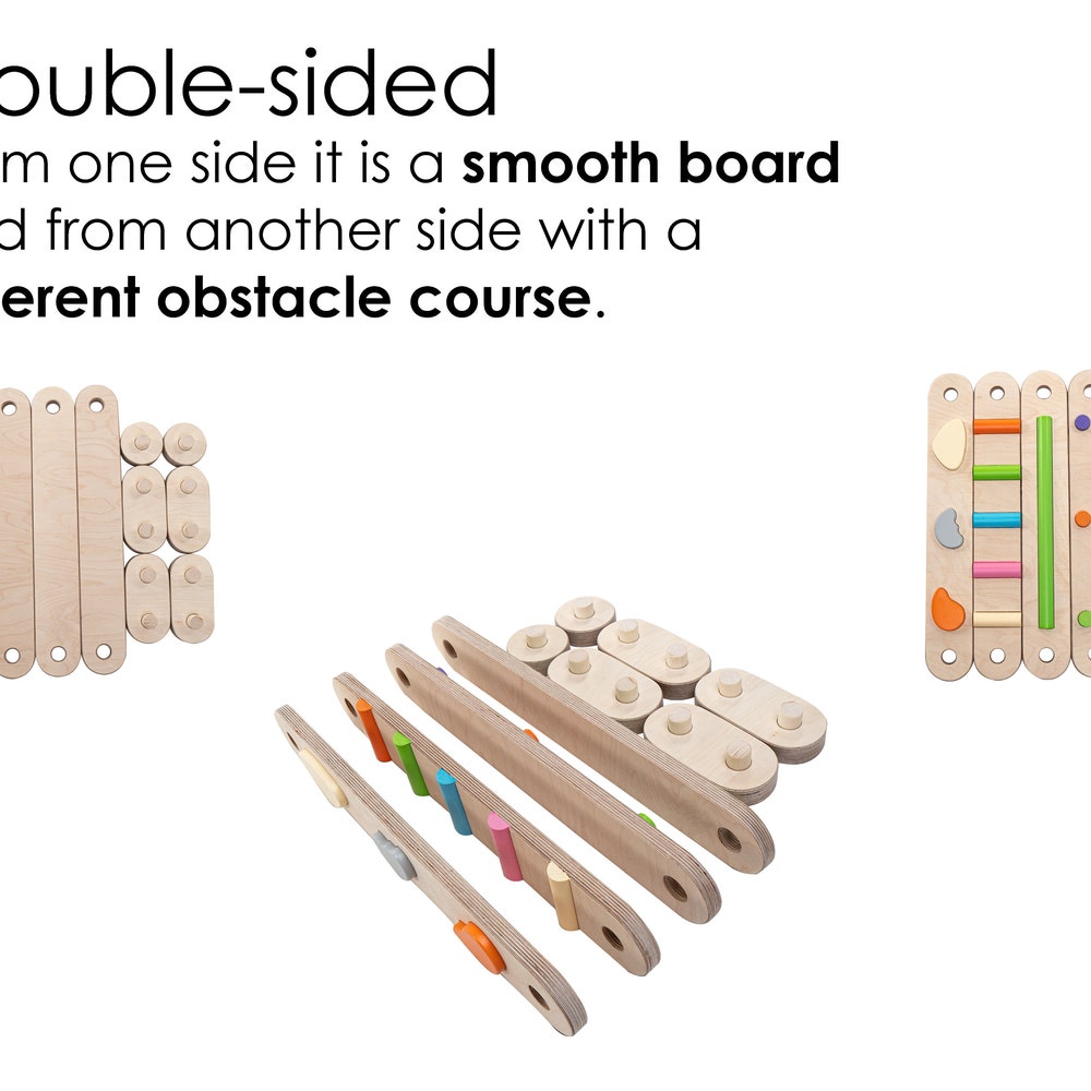 Wooden balance beam set from 6, double-sided balance beams, balance toy, Montessori, balance path, gymnastic beam, kids balance board - Image 11
