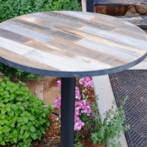 Round Farmhouse Bar, Pub/Counter Height. Reclaimed Mixed Barnwood, Industrial Wooden Farm Style Rustic Kitchen, Dining Nook Decor