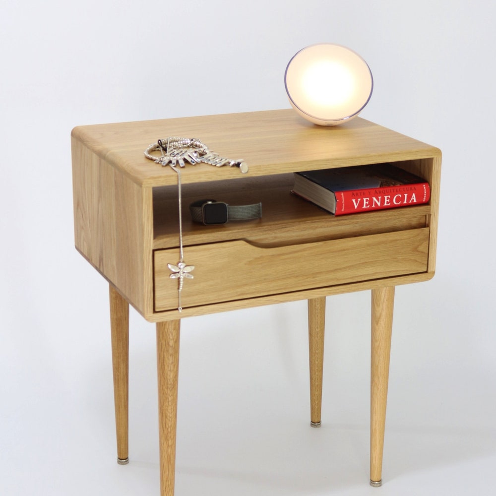 Nightstand in solid Oak or Walnut. - Image 4