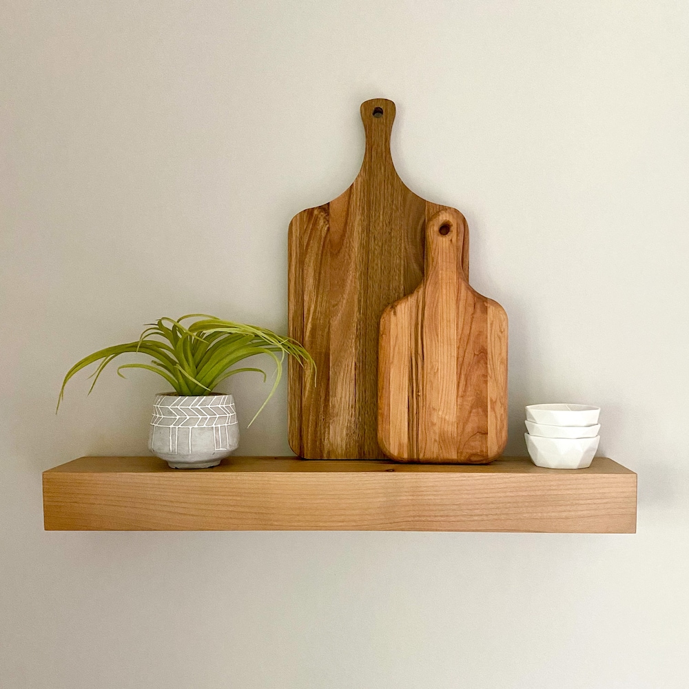 Floating Shelves // Set of Two Contemporary Rustic Floating Shelves // Floating Shelf //Contemporary Floating Shelves // Wood Shelves - Image 4