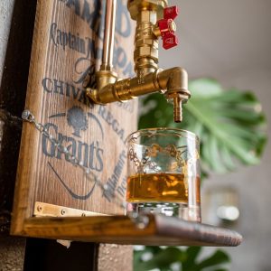 Wall Dispenser for Alcohol - Whiskey Stand for Home Bar - Liquor Dispenser - Bourbon Dispenser - Wall Mount Dispenser -Bar Decor