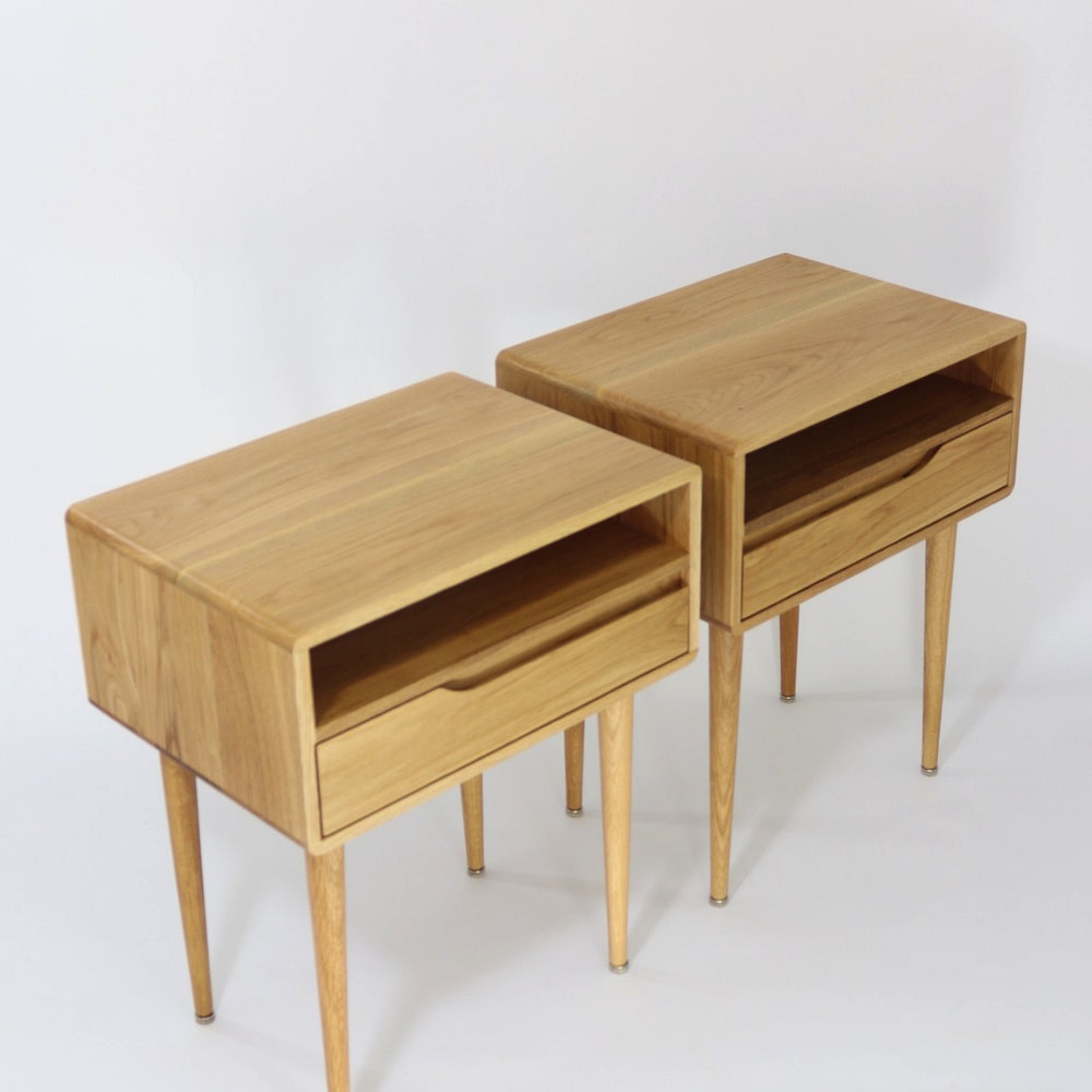 Nightstand in solid Oak or Walnut. - Image 10
