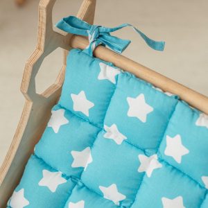 Pillow for Arch Rocker - Blue with white stars, 100% Cotton baby Pillow, Cushion for Climbing Arch, Montessori furniture