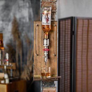 Wall-Mounted Whiskey Dispenser | Authentic Liquor Pourer for Man Cave | Unique Bar Decor | Gift for Him"