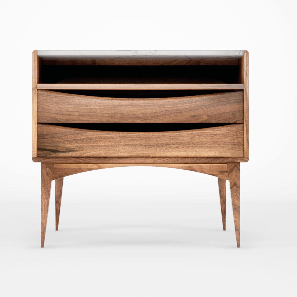 nightstand with drawers, bedside table, mid century modern nightstand, small table for bedside - Image 10