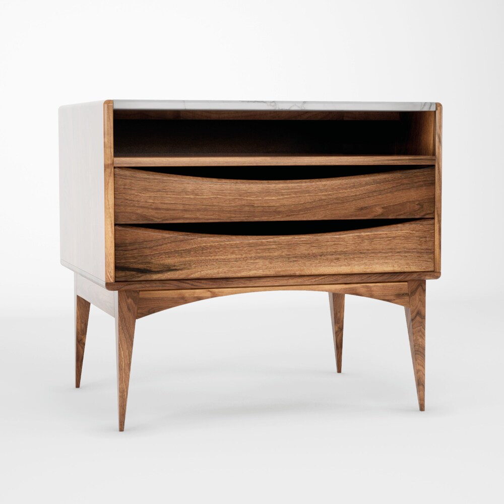 nightstand with drawers, bedside table, mid century modern nightstand, small table for bedside - Image 5
