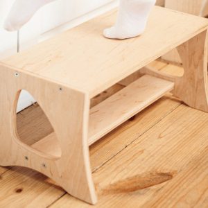 Wooden Extra stool for Learning table / Kitchen tower, Toddler Step Stool, Montessori Learning Stool