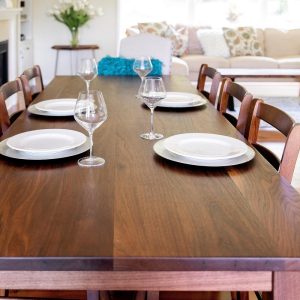 Handcrafted Solid Wood Walnut Dining Table, Custom Family Style Table, Handmade Farm House, Modern, Contemporary Table