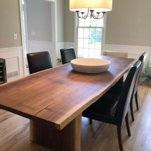 Walnut Dining Table | Live Edge Walnut Table | Hardwood Table | Custom Table | Modern Table | Slab Table