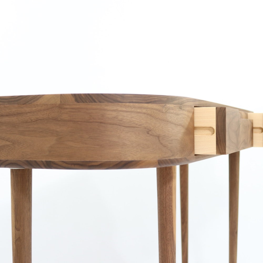 Narrow console table in solid American Oak or Walnut. - Image 9