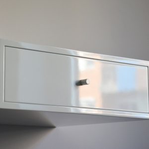 High-gloss floating nightstand with soft-close drawer | various sizes