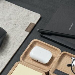 Small Wooden Tray - OakyBlocks, Magnetic Desk Organizer, Desk Organization Set, Modular Desk System, Work From Home Accessories, Home Office