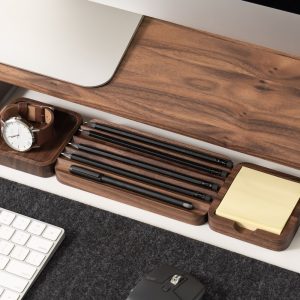 Set of 3 OakyBlocks, Desk Organization Set, Wooden Desk Organizer, Home Office, Desk Organizer Set, Work From Home Accessories, Gift for Him