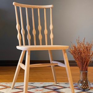 Farmhouse Chair Custom Finish and Seat Nub Wooden Dining Chairs Leather Dining Chair Bistro Chair Desk Chairs