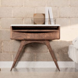 Mid century modern nightstand, nightstand with drawers, bedside table, small table for bedside