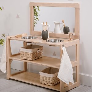 Wash station TWIN Child Montessori washbasin toddler Waschtisch kind Type B with mirror  Gift for kids