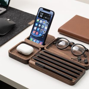 Set of 4 OakyBlocks, Desk Organization Set, Wooden Desk Organizers, Office & Desk Storage, Personalized Gifts For Him, Gift for Him