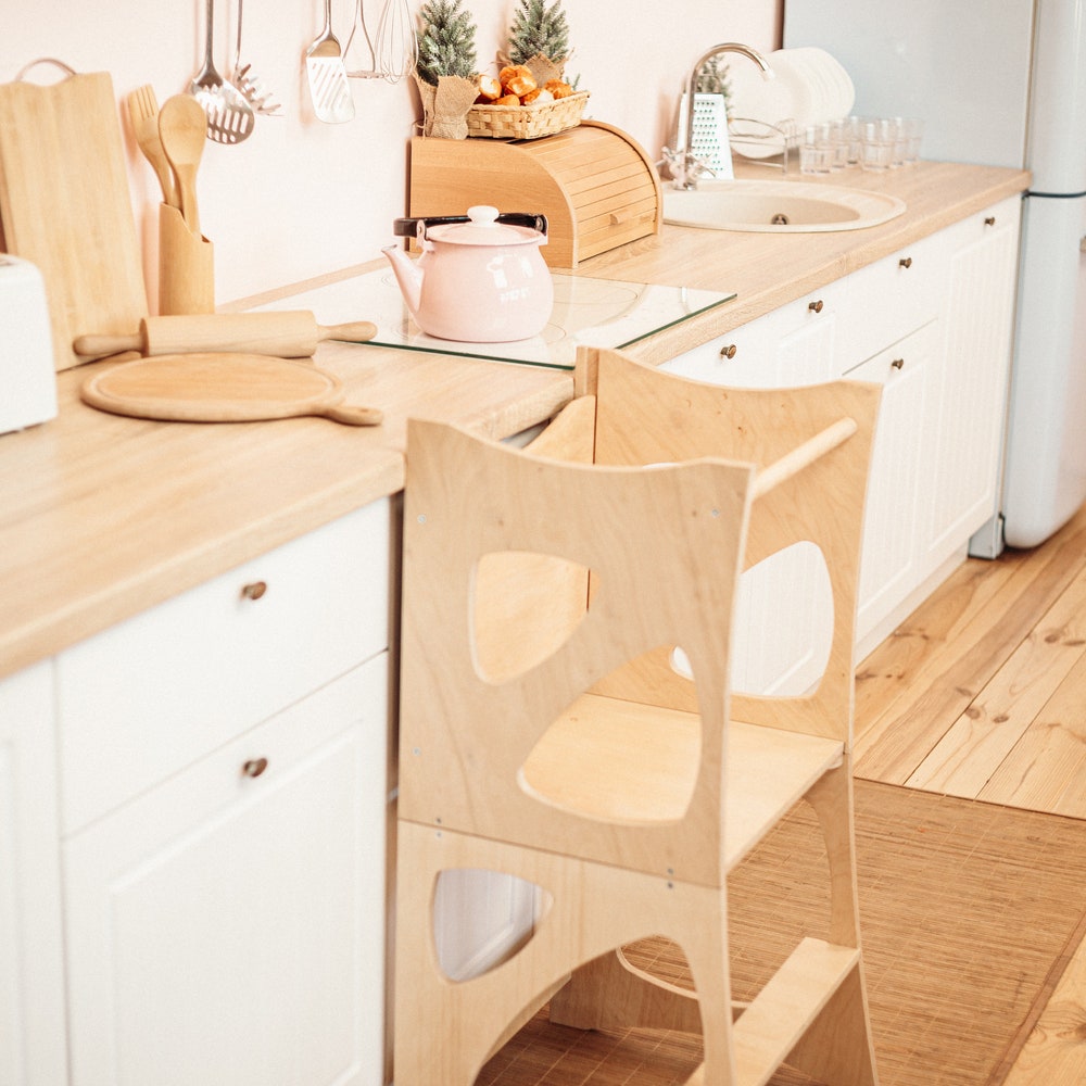 Christmas gift for 1 year old - Montessori Kitchen Tower - Convertible Learning helper - Personalize toddler chair - Montessori furniture - Image 7