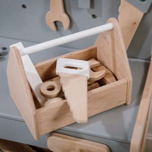 Toy Tool Box for wood working Gift for toddler boys  Baby registry item Gift for kids