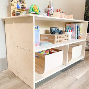 Montessori Toy Shelf Hidden Toy Storage Toddler Toyshelf Montessori Wooden Furniture Playroom Toy Display Montessori Shelf STELLA- 41"
