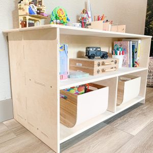 Montessori Toy Shelf Hidden Toy Storage Toddler Toyshelf Montessori Wooden Furniture Playroom Toy Display Montessori Shelf STELLA- 41"