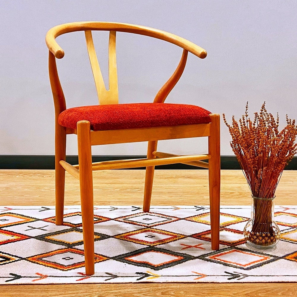 Hans Wegner Wishbone Chair Mid Century Modern Dining Chair Danish Chair Dining Room Chair Wooden Dining Chair Wicker Dining Chair Set of