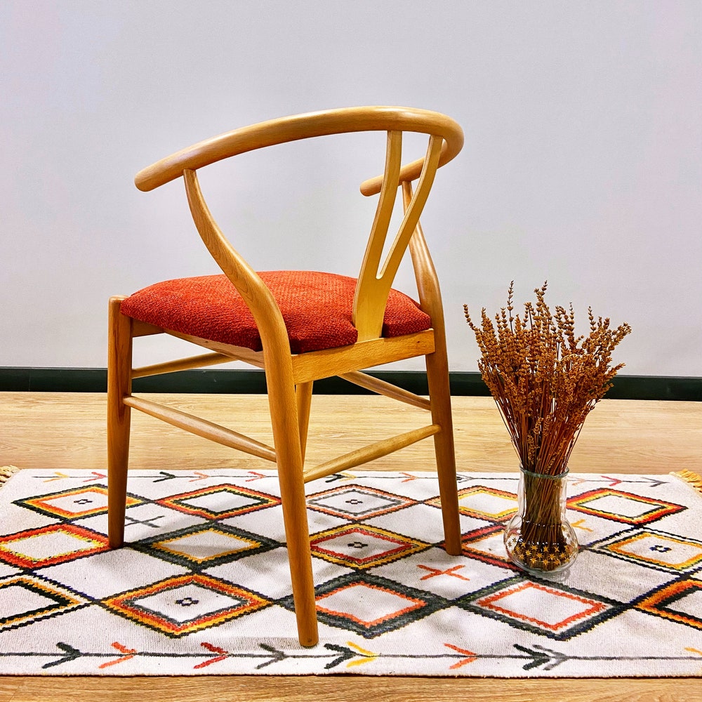 Hans Wegner Wishbone Chair Mid Century Modern Dining Chair Danish Chair Dining Room Chair Wooden Dining Chair Wicker Dining Chair Set of - Image 5