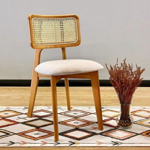 Danish Chair Wooden Dining Chair Dining Room Chair Wicker Dining Chair Scandinavian Chair Minimal Dining ChairRattan Dining Chair