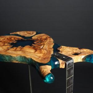 Coffee/Side/End/Guitar Table Wood Raund/Epoxy Resin Live Edge Rustic Unique River custom reclaimed luxury Wooden slab kitchen/sehpa table