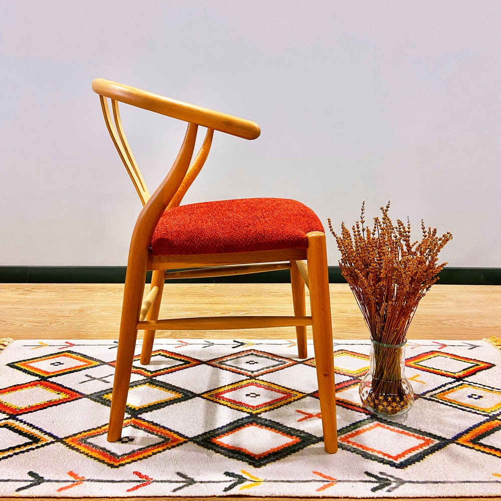 Hans Wegner Wishbone Chair Mid Century Modern Dining Chair Danish Chair Dining Room Chair Wooden Dining Chair Wicker Dining Chair Set of - Image 4