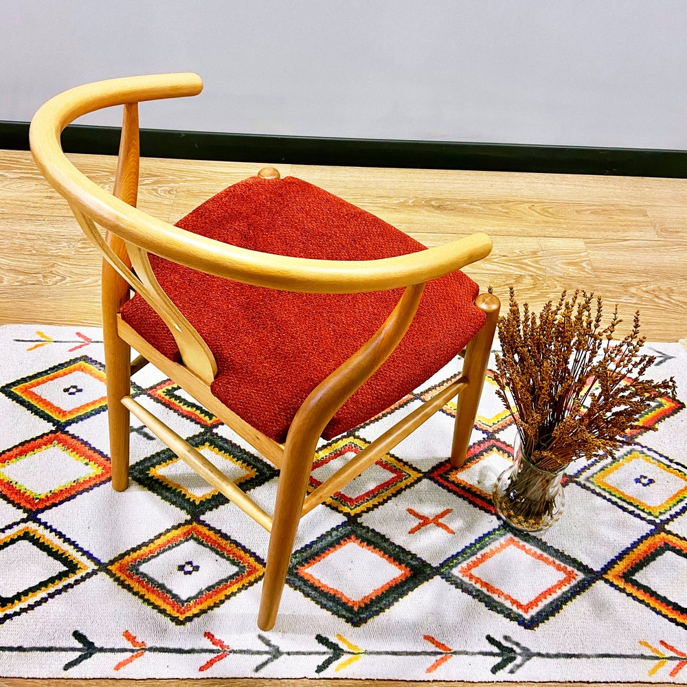 Hans Wegner Wishbone Chair Mid Century Modern Dining Chair Danish Chair Dining Room Chair Wooden Dining Chair Wicker Dining Chair Set of - Image 6